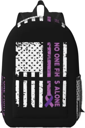 Domestic Violence Prevention Awareness Month Backpack for Worker Business Hiking Travel Shoulders Bag Fashion Backpack