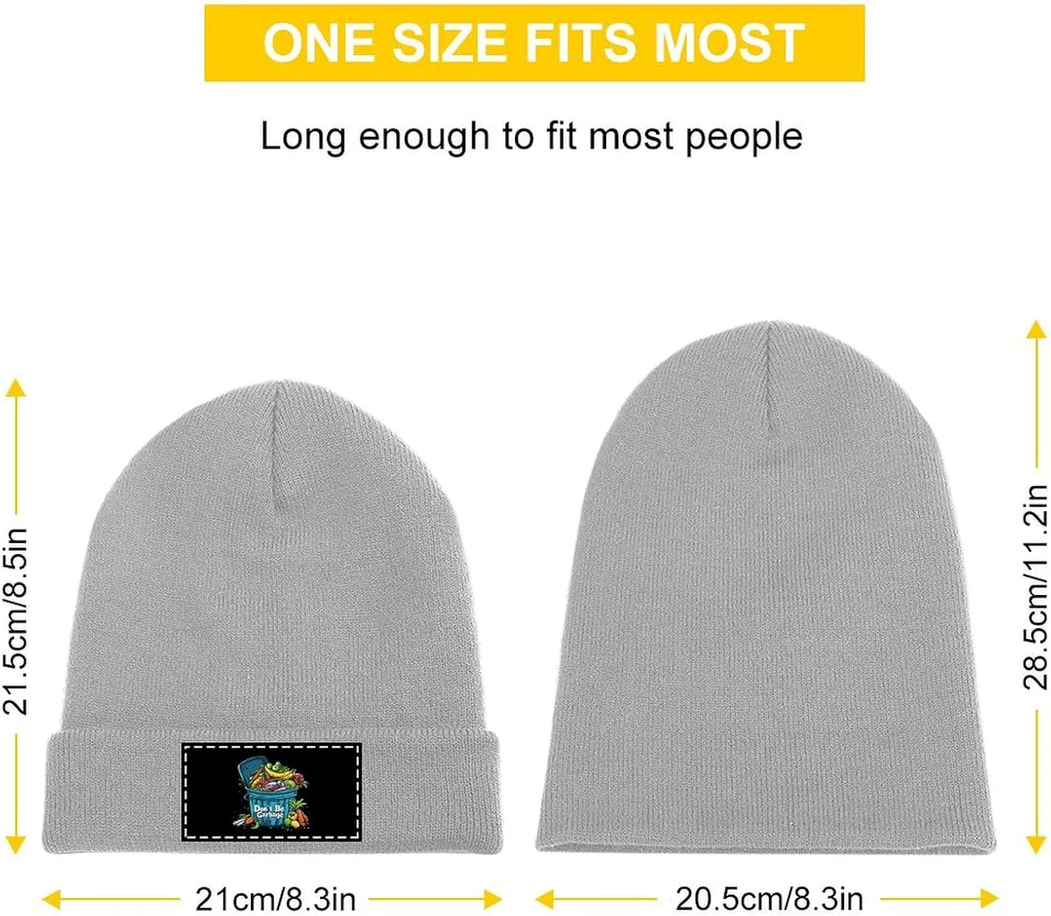 Don't Be Garbage Casual Beanie Skull Cap Warm Soft Ski Knit Hat Unisex Winter Outdoor