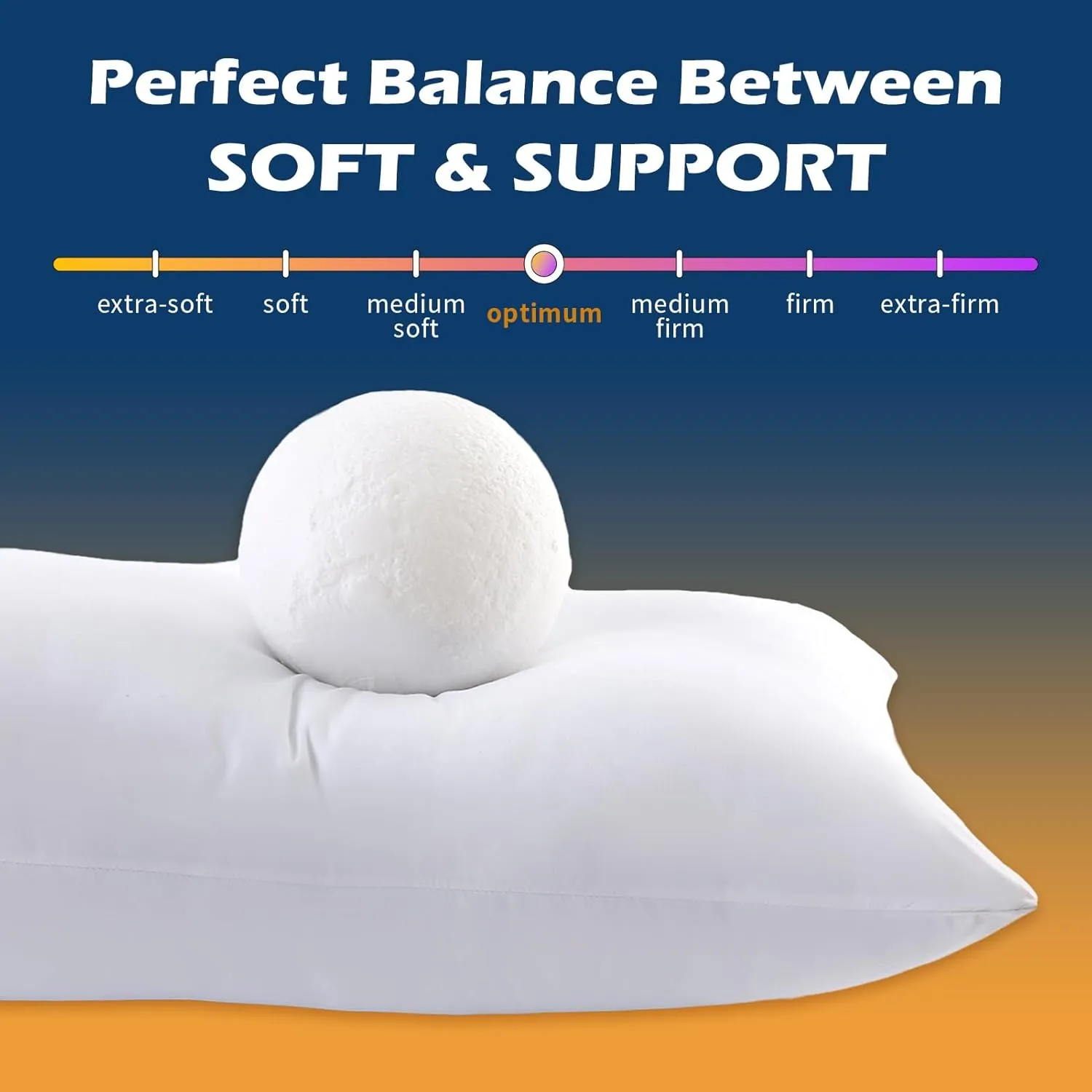DOWNCOOL Memory Foam Body Pillow Insert with Fiber Cover - Large Full Body Pillows for Adults - Soft Long Bed Pillows for Side Sleepers - 20x54 inch (White, with Cover)