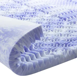 Dreamsmith 3 Inch 7-Zone Twin XL Memory Foam Mattress Topper, Cooling Gel Infused Foam Mattress Topper Twin for Pressure Relief, CertiPUR-US Certified