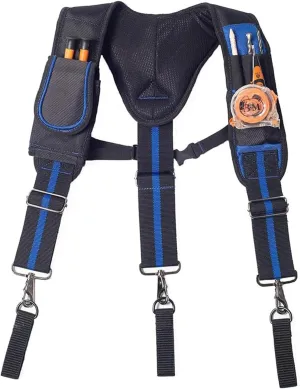 Dr.TOUGH Tool Belt Suspenders for Men Carpenter Tool Belt with Suspenders Padded Tool Belt Suspenders With Magnet Pocket (Without Tools)