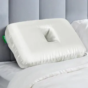Ear Piercing Pillow - Breathable Big Ear Hole Pillow - with Satin Smooth Pillowcase - 15.9''L x 11''W x 4''H - Come with Portable Backpack
