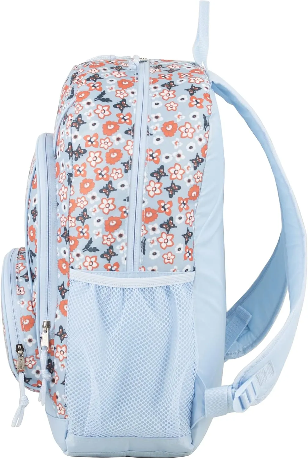 Eastsport Laptop Backpack, Multipurpose Casual Daypack, Triple Compartments Bookbag for College, Hiking, Work, 18 Inches, Blue Butterflies