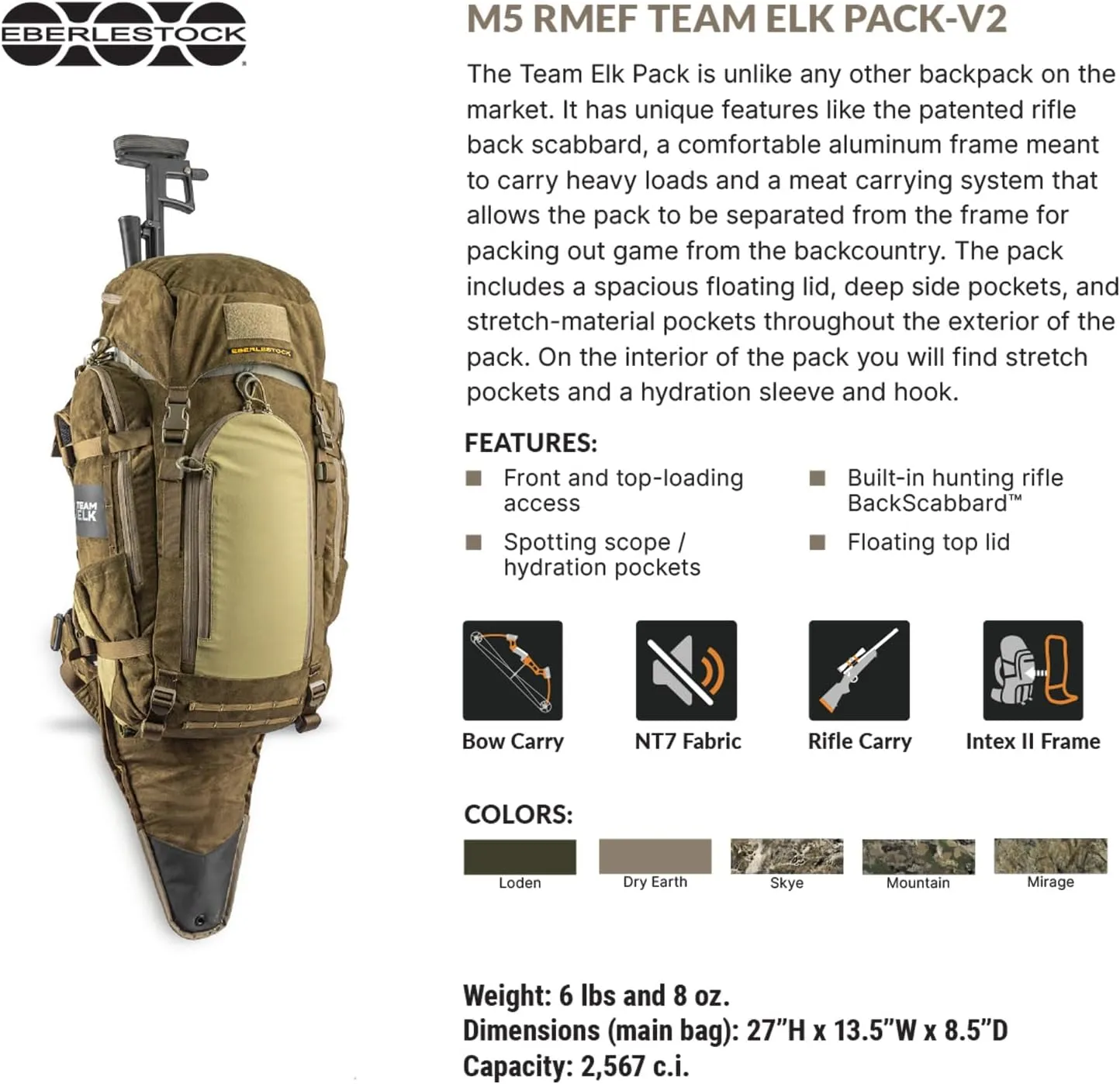 Eberlestock M5 RMEF Team Elk Pack – All-Around Hunting Pack