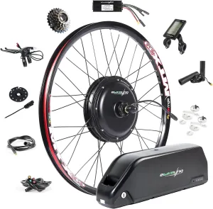 EBIKELING Waterproof Ebike Conversion Kit with Battery 26" Direct Drive Rear Wheel Mountain Bile Rim Electric Bike Conversion Kit Ebike Battery & Charger Included 1500W 1200W Electric Bike for Adults