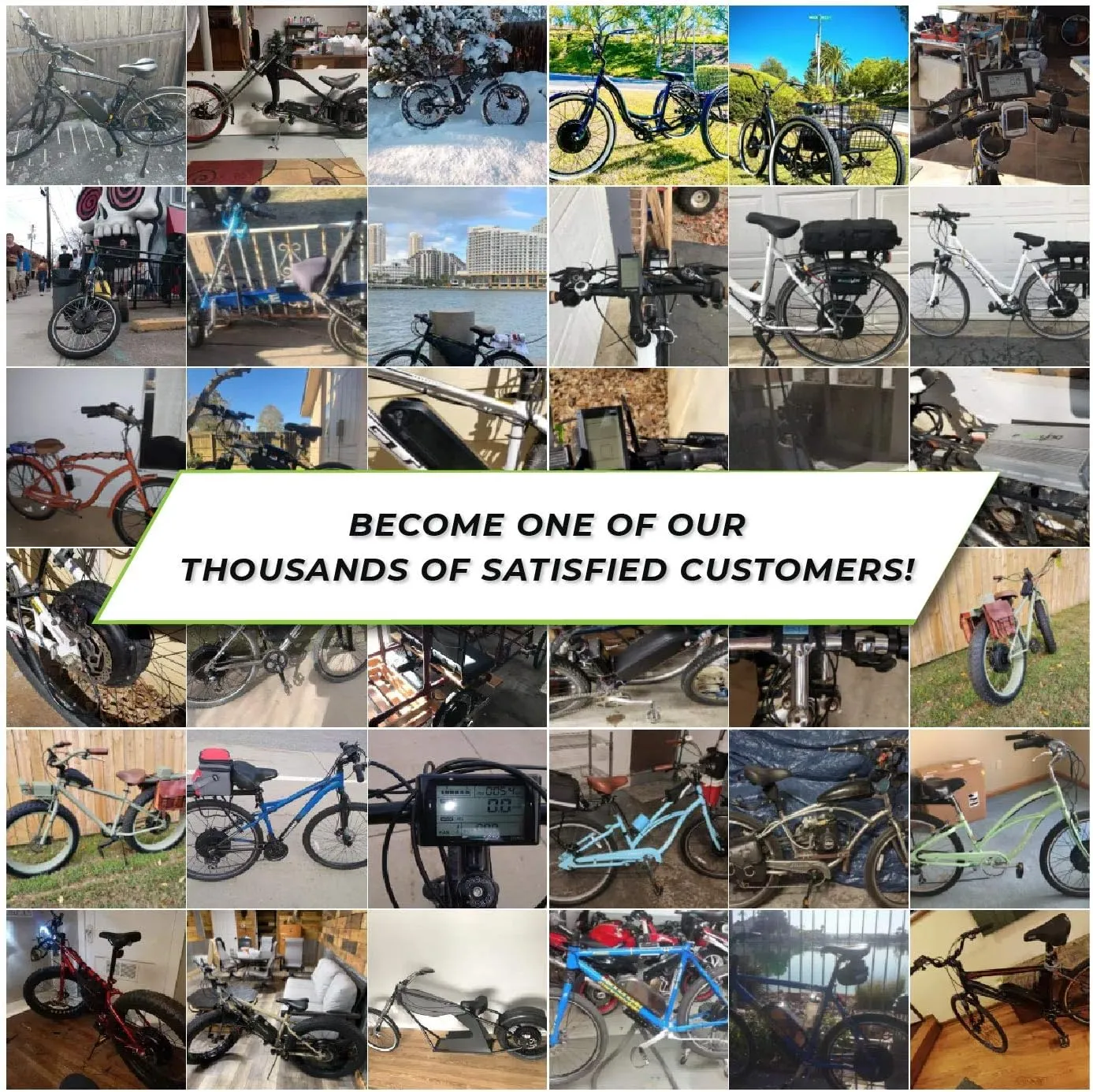 EBIKELING Waterproof Ebike Conversion Kit with Battery 26" Direct Drive Rear Wheel Mountain Bile Rim Electric Bike Conversion Kit Ebike Battery & Charger Included 1500W 1200W Electric Bike for Adults