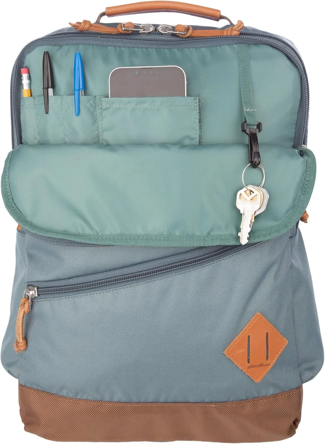 Eddie Bauer Bygone Backpack | Retro Design | Laptop Sleeve | Travel | Work | Hiking | Durable | Nylon, Dragonfly, 25L