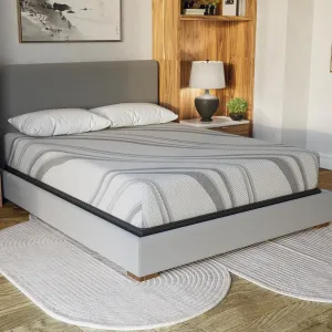 Enhance Sleep Comfort with Gel Memory Foam Mattress, Medium Firmness, Performance Heat & Wicking Fabric, Queen Size, Gray