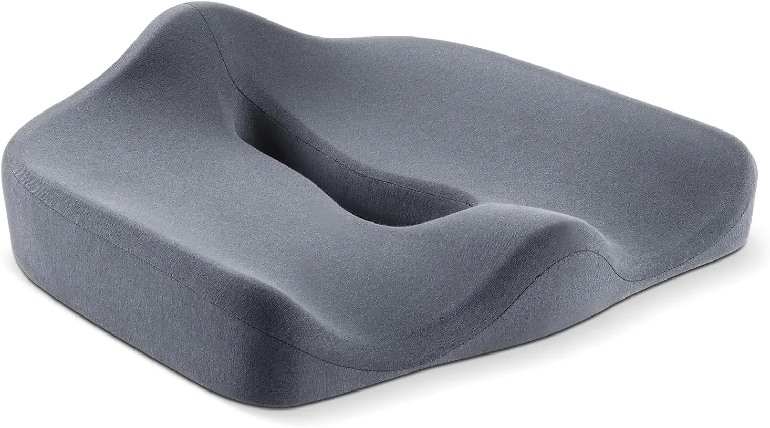 Ergonomic Seat Cushion for Tailbone Pressure Relief - Memory Foam Seat Pad for Comfort & Posture Improvement - Ideal for Office Chair,Desk Chairs, Car Seats, Wheelchairs, Home & Office Use(Dark Gray)