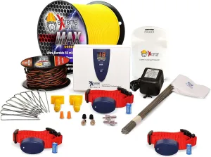 Extreme Dog Fence Max Grade Electric Dog Fence - 3 Dog Kit - 2000 Feet of Heavy Duty -Plus Maximum Duty Wire for Ultimate Performance and Reliability