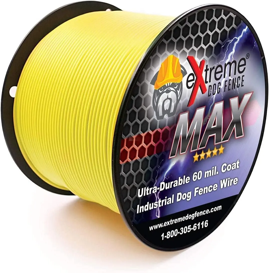 Extreme Dog Fence Max Grade Electric Dog Fence - 3 Dog Kit - 2000 Feet of Heavy Duty -Plus Maximum Duty Wire for Ultimate Performance and Reliability