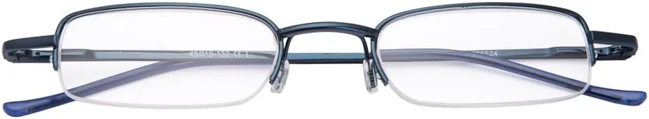 EYEGUARD 2 Pairs of Classic Spring Hinges Readers in Slim Pen Clip Portable Aluminum Hard Case Reading Glasses