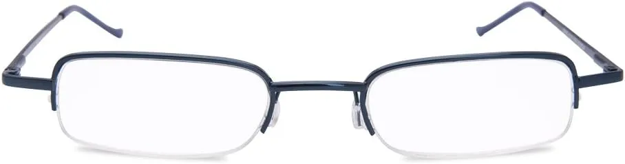 EYEGUARD 2 Pairs of Classic Spring Hinges Readers in Slim Pen Clip Portable Aluminum Hard Case Reading Glasses