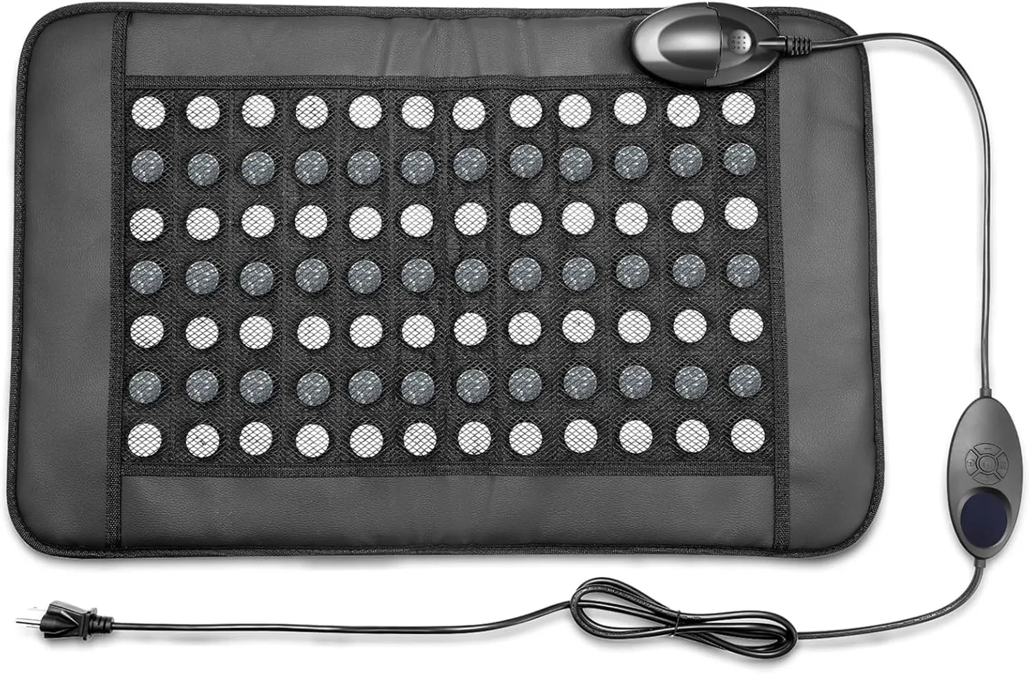 Far Infrared Heating Pad for Back - Jade and Tourmaline Gemstones - Negative Ions, Low EMF