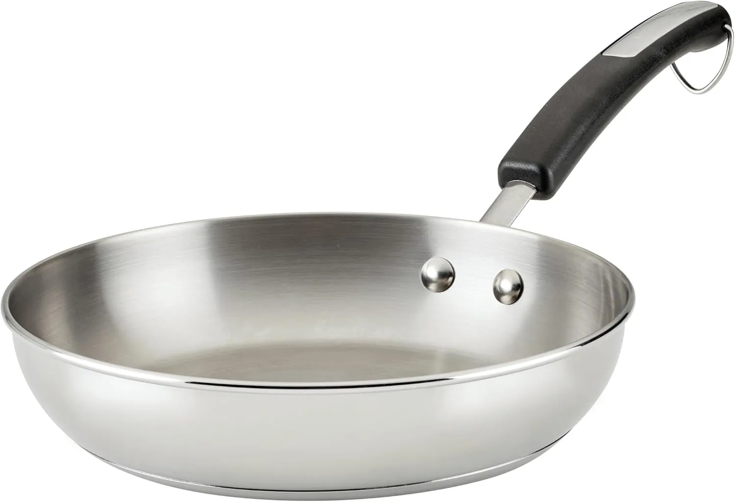 Farberware Brilliance Stainless Steel Frying Pan/Skillet,10 Inch, Dishwasher Safe and Induction Ready, Compatible with All Cooktops,Stainless Steel