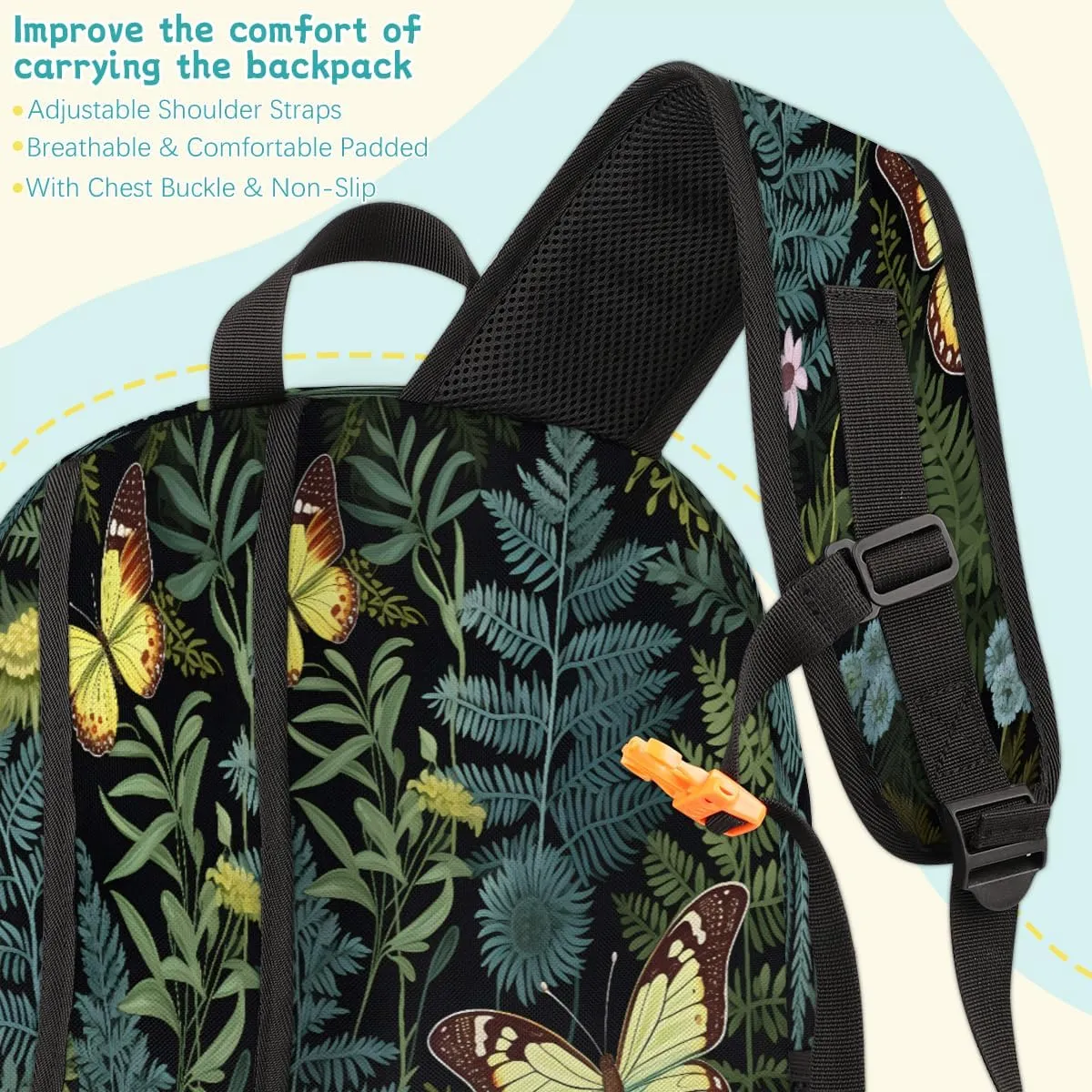 Fern Leaf Leaves Laptop Backpack for Women Men, Work Computer Backpacks, 18.3 Inch Large Computer Nurse Teacher Bags Travel Casual Daypack