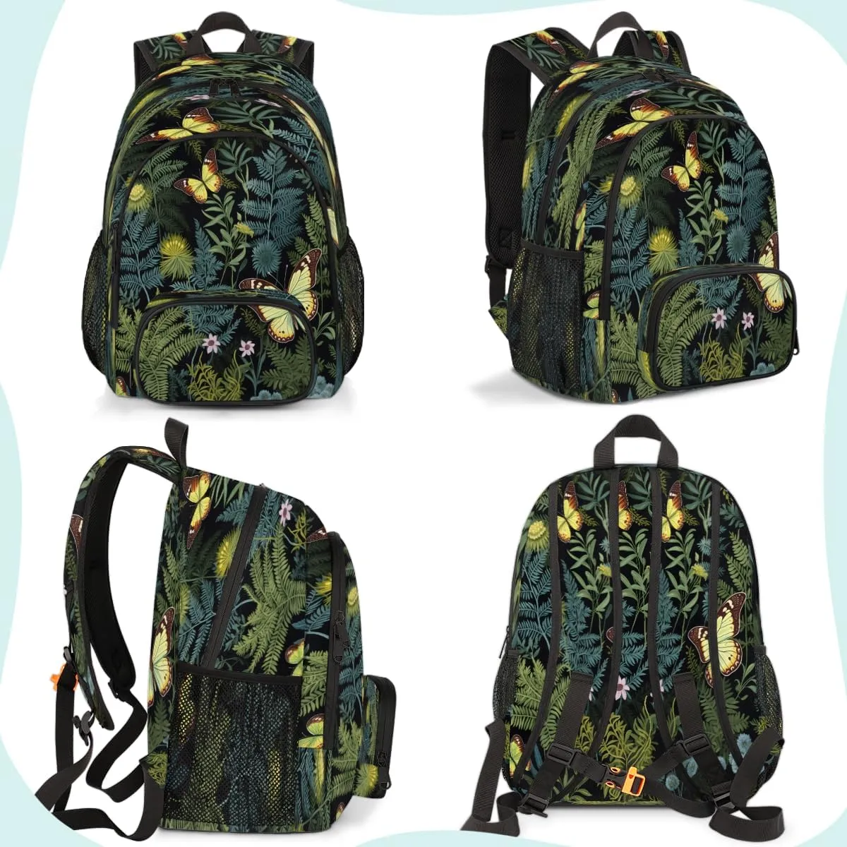 Fern Leaf Leaves Laptop Backpack for Women Men, Work Computer Backpacks, 18.3 Inch Large Computer Nurse Teacher Bags Travel Casual Daypack