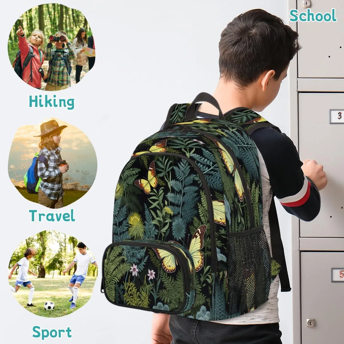 Fern Leaf Leaves Laptop Backpack for Women Men, Work Computer Backpacks, 18.3 Inch Large Computer Nurse Teacher Bags Travel Casual Daypack