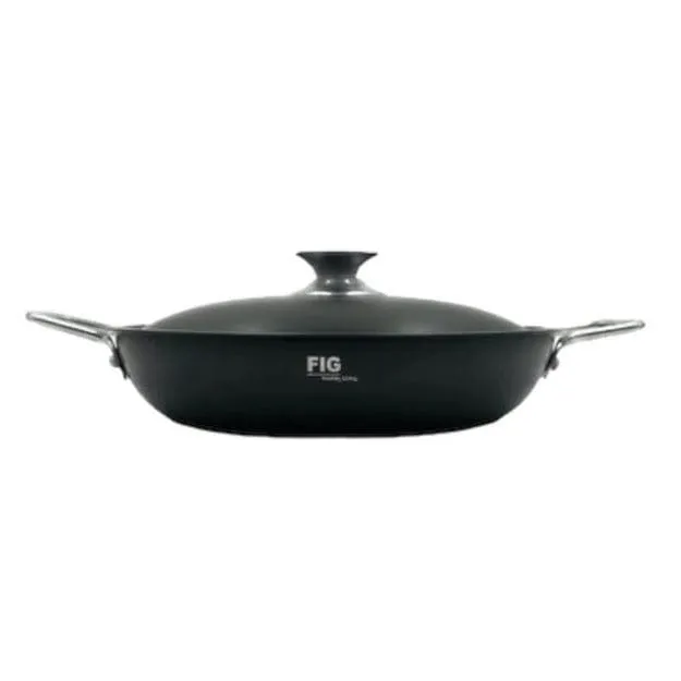 Fig Paella 28Cm With Glass Lid And Stainless Steel Handle
