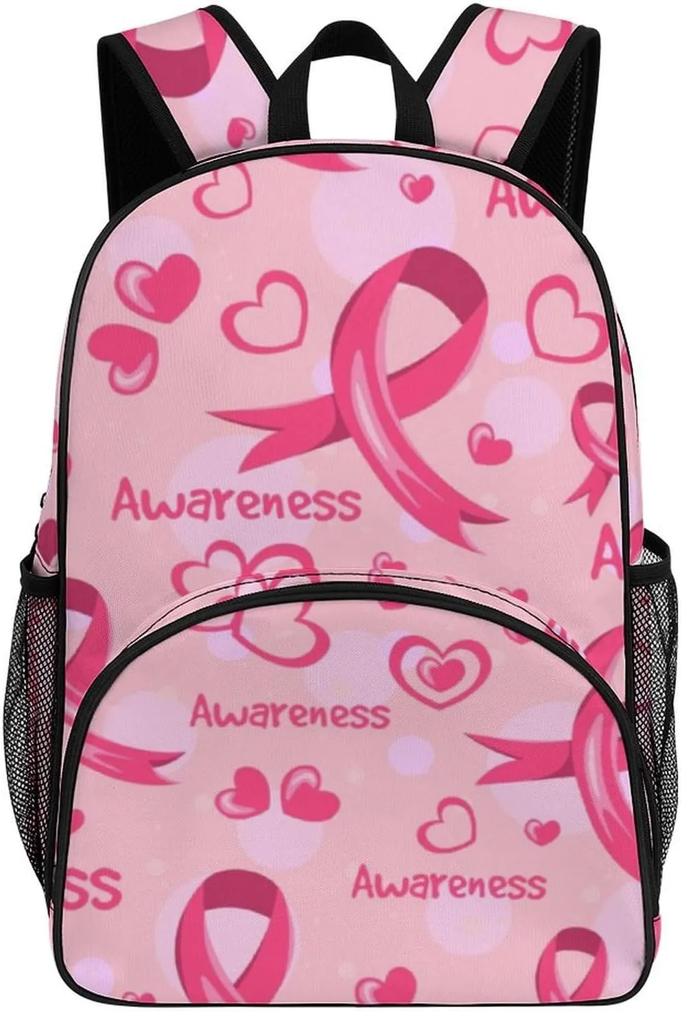 Fight Cancer Awareness Month Ribbons Backpack for Worker Teacher Business Hiking Travel Bag Shoulders Bag