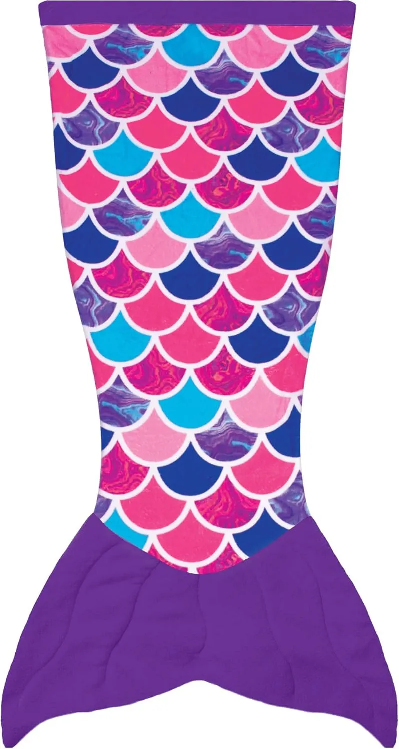 Fin Fun Mermaid Tail Blanket Kids, Girls and Boys - Cuddle Tails - Perfect Birthday Adult & Teen Size, Sea Orchid
