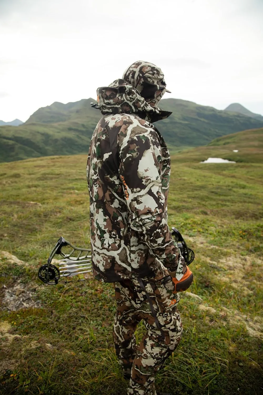 First Lite Men's Omen Stormshelter Jacket - Waterproof Durable Camo Hunting Rain Shell