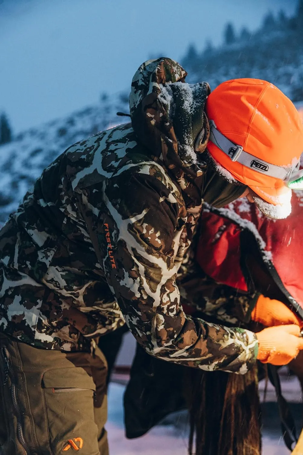 First Lite Tundra Brim Beanie - Warm Fleece Camo Hunting Hat