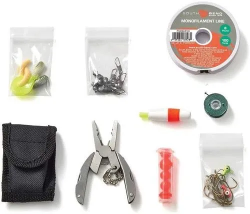 Fishing & Hunting Mini Kit, 45 Pieces – Outdoor Pocket Survival Kit, Resealable Waterproof Bag, Tactical Gear & Accessories