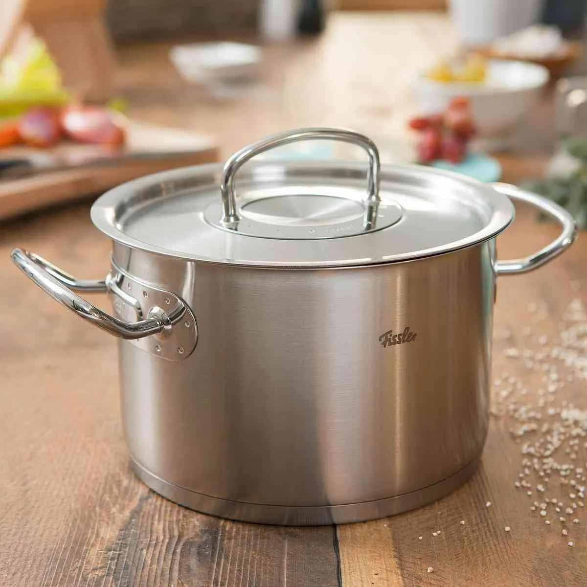 Fissler Original Profi Collection Innovative Stainless Steel Stew Cooking Pot Cookware with Cookstar Base, 5.5-Quart (F084113200000)