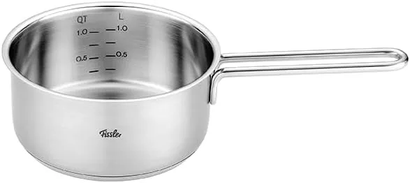 Fissler Pure Collection Stainless Steel 9 Piece Cookware Set with Metal Lids