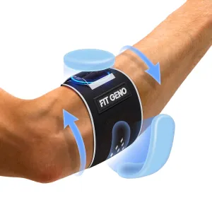 Fit Geno Elbow Brace for Tennis & Golfer's Elbow: Adjustable Elbow Strap for Tendonitis Pain Relief with Compression Pad - Support for Sports Men and Women - XS/S (8.5''-10.5'', Regular, 1 Pack)