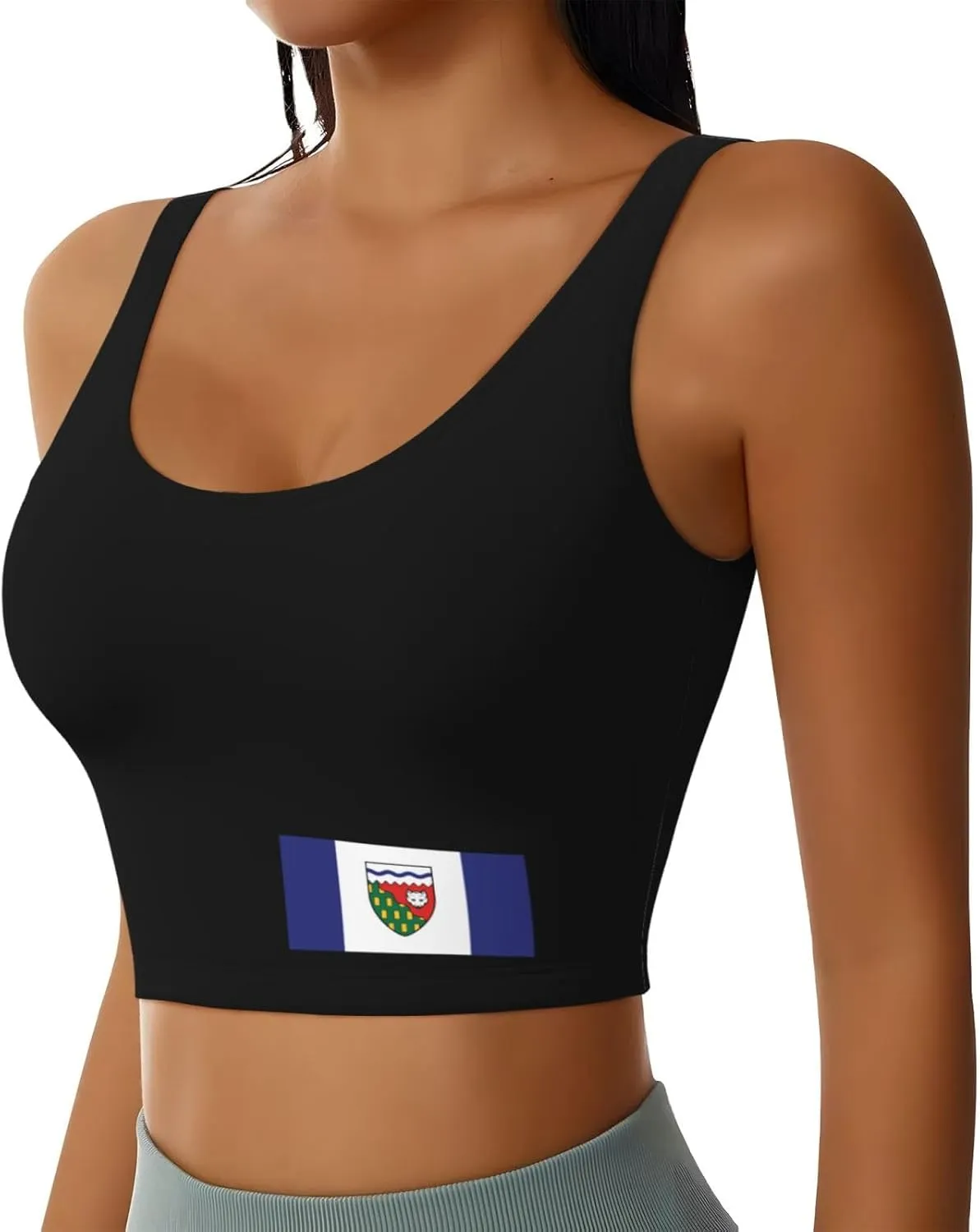 Flag of The Northwest Territories Sports Bras for Women Yoga Gym Stretch Women's Sports Bra Workout Tops