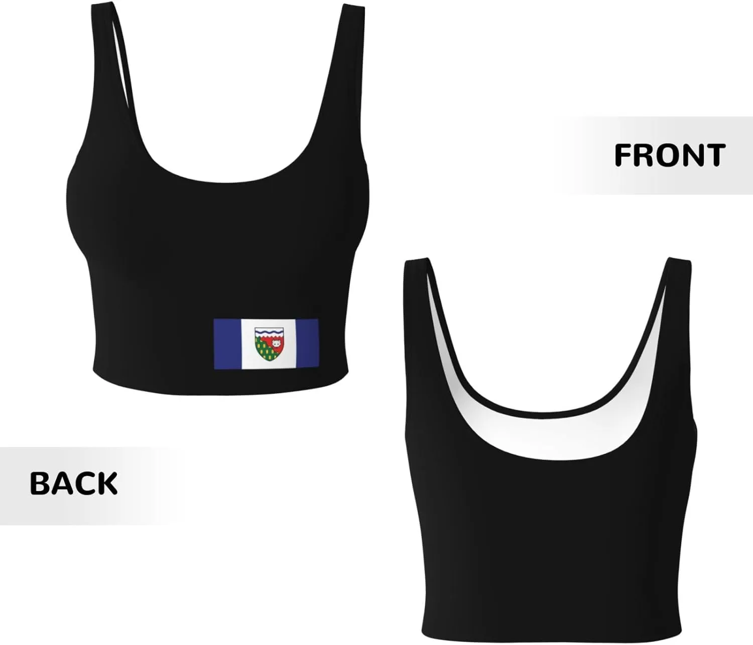 Flag of The Northwest Territories Sports Bras for Women Yoga Gym Stretch Women's Sports Bra Workout Tops