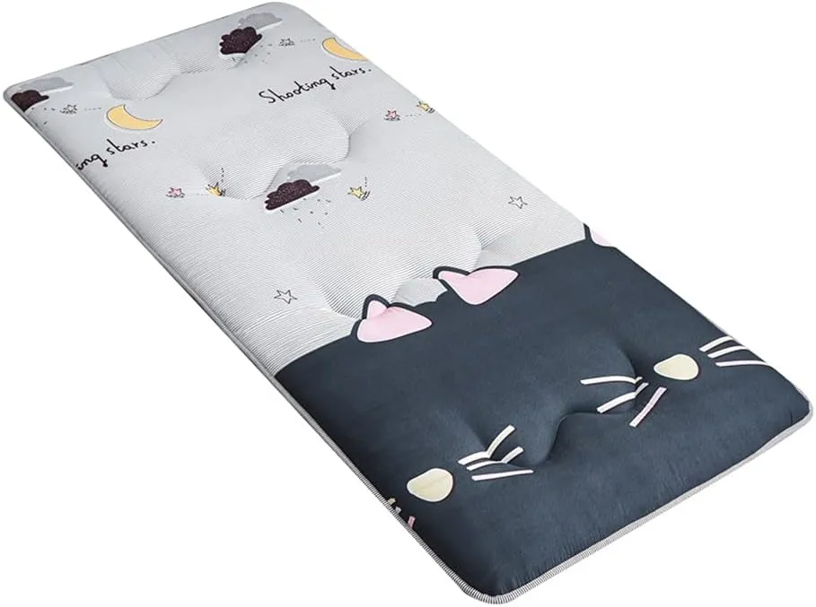 Floor Mattress Twin Mattress Topper Thicken Tatami Mat Sleeping Pad Non-Slip Skin-Friendly Cotton Student Dormitory, Rental Room,B,Twin