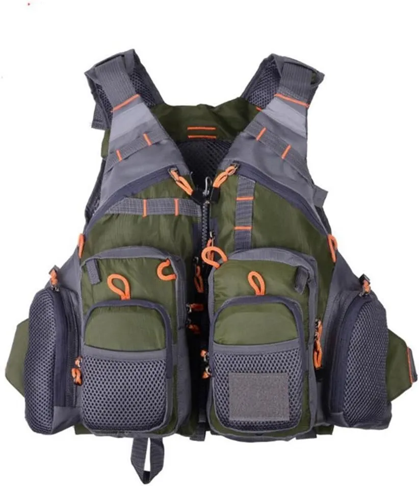 Fly Fishing Vest Pack Universal Fit, Breathable Fishing Backpack with Rod Holders