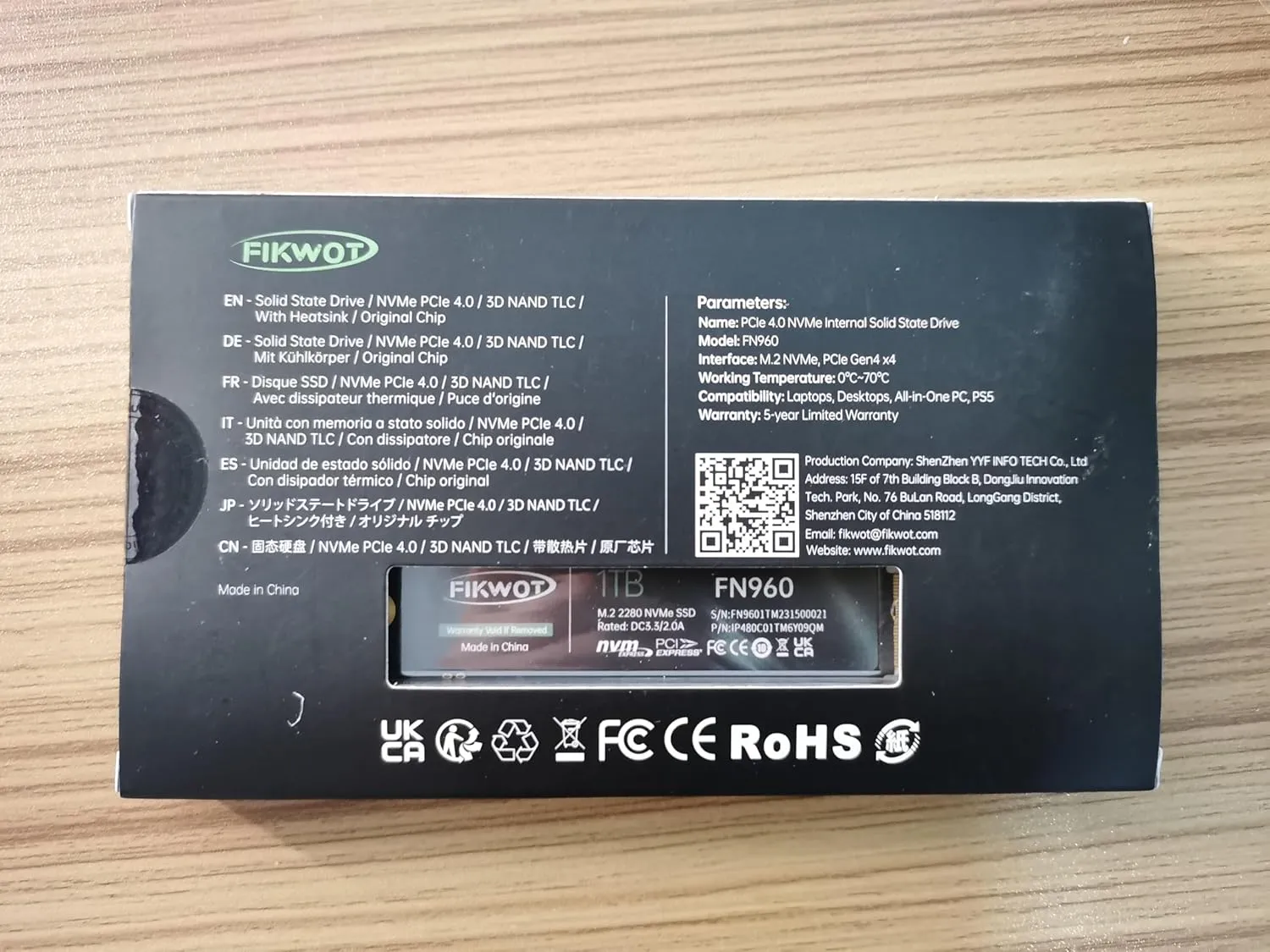 FN960 2TB M.2 2280 PCIe Gen4 x4 NVMe 1.4 Internal Solid State Drive with Heatsink - Speeds up to 4800MB/s, Dynamic SLC Cache, Compatible PS5 Internal SSD