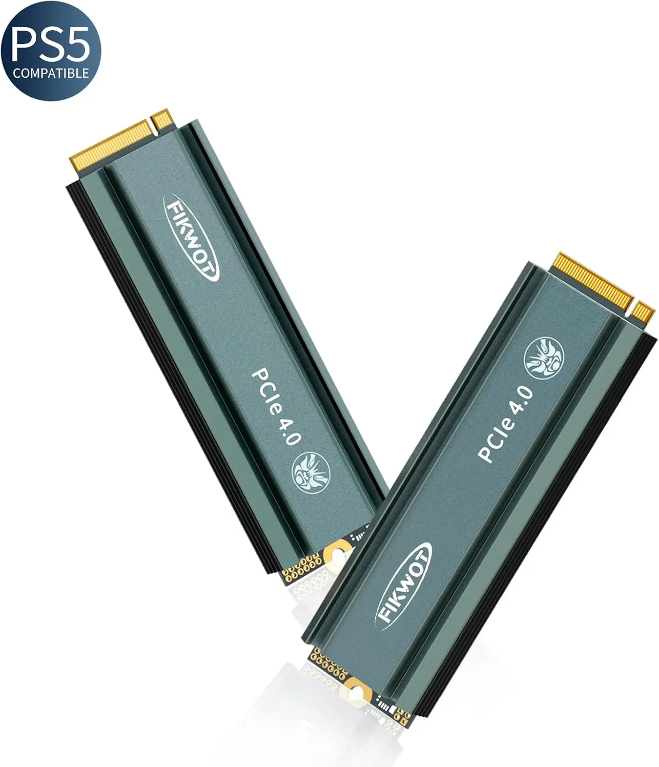 FN960 2TB M.2 2280 PCIe Gen4 x4 NVMe 1.4 Internal Solid State Drive with Heatsink - Speeds up to 4800MB/s, Dynamic SLC Cache, Compatible PS5 Internal SSD