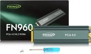 FN960 2TB M.2 2280 PCIe Gen4 x4 NVMe 1.4 Internal Solid State Drive with Heatsink - Speeds up to 4800MB/s, Dynamic SLC Cache, Compatible PS5 Internal SSD