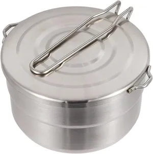 Folding Handle Lunch Box For Hiking And Picnics Steel Lunch Pots Multiple Use Steel Cooking Pots