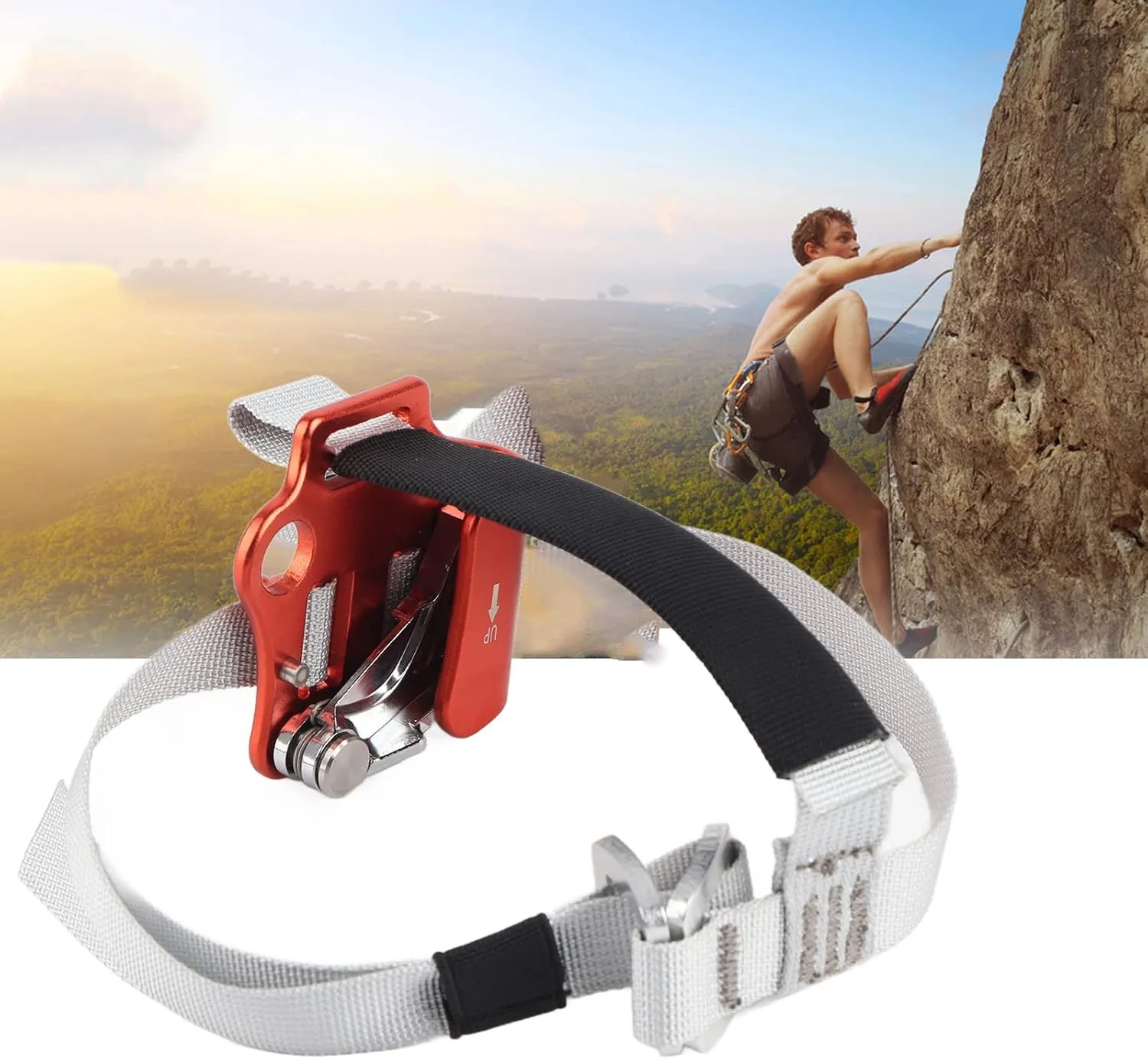 Foot Risers Lightweight Outdoor Climbing Tools Portable Design Adjustable Risers Suitable for Rock Climbing