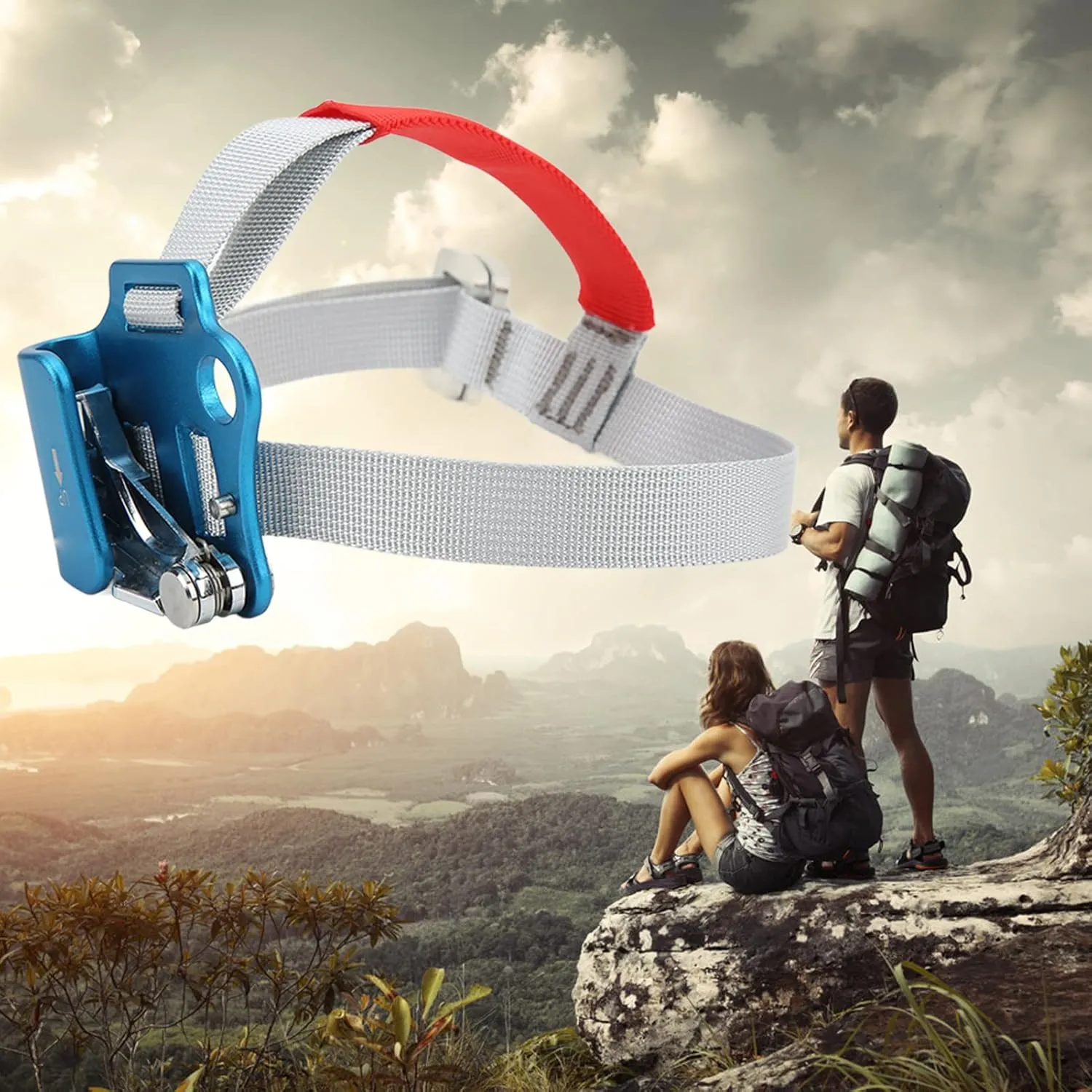 Foot Risers Lightweight Outdoor Climbing Tools Portable Design Adjustable Risers Suitable for Rock Climbing