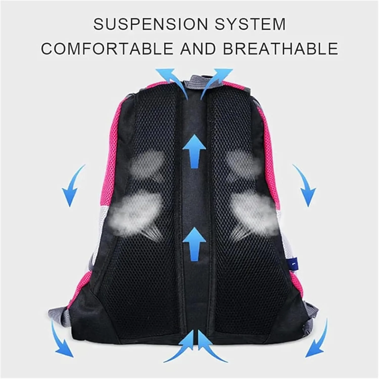 Forttender Dog Carrier Backpack for Small Dogs, Front Pet Carrier with Safety Belt, Summer Dog Backpack, Dog Carrier Backpack for Small Dogs, Hiking Backpack Carrier for Dog (Blue,Large)