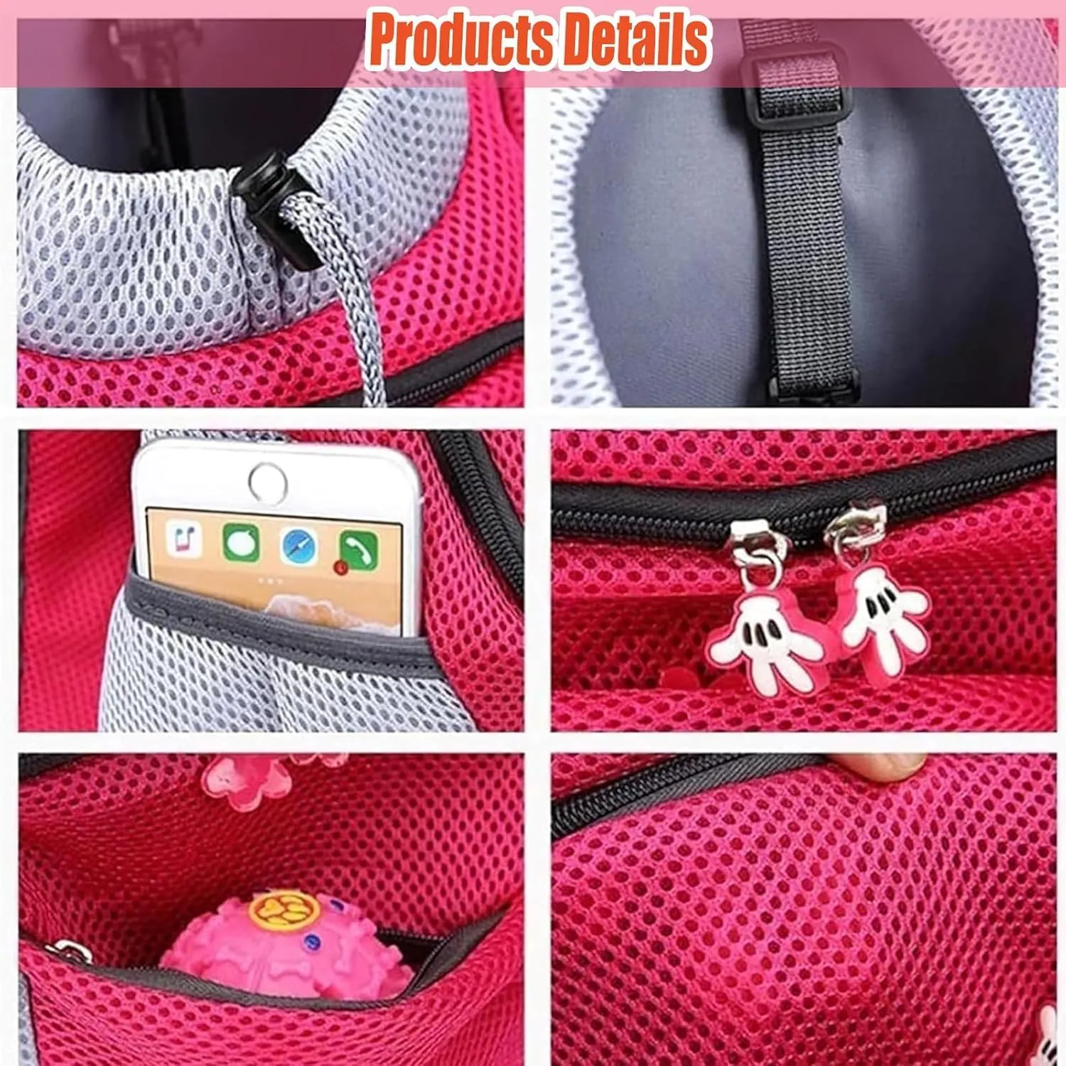 Forttender Dog Carrier Backpack for Small Dogs, Front Pet Carrier with Safety Belt, Summer Dog Backpack, Dog Carrier Backpack for Small Dogs, Hiking Backpack Carrier for Dog (Blue,Large)
