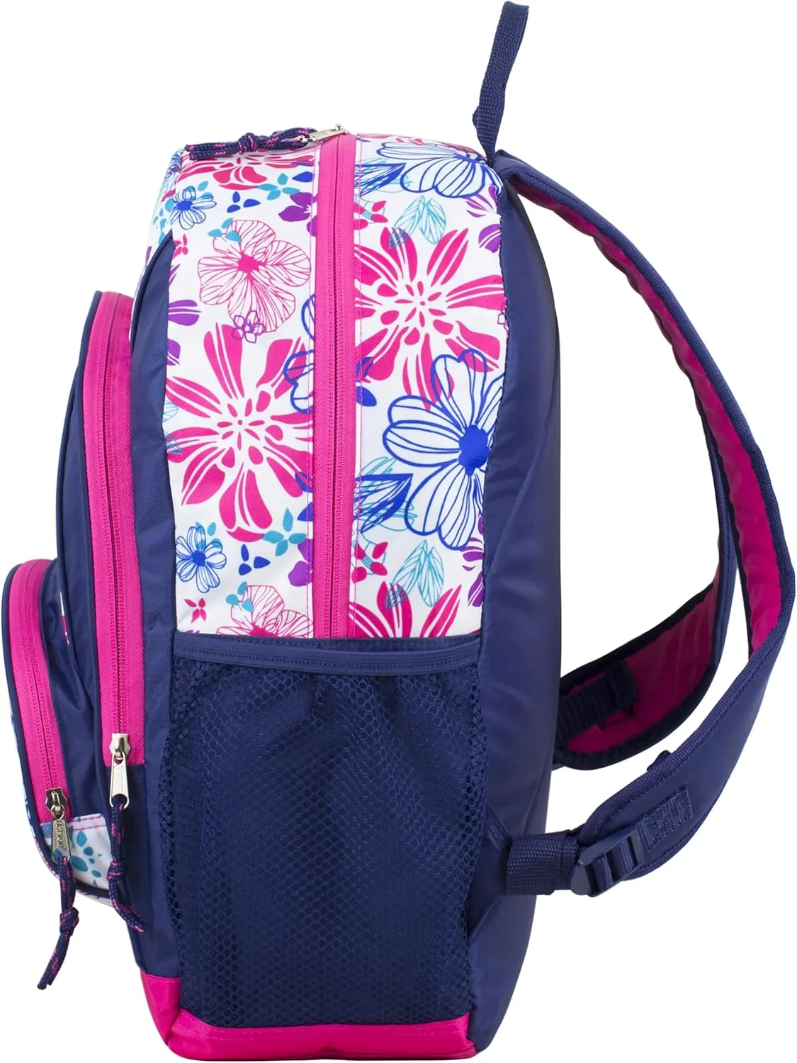 FUEL Laptop Backpack, College Bookbag, Casual Daypack, Multipurpose Bag, Large Compartments - Spring Floral Pink