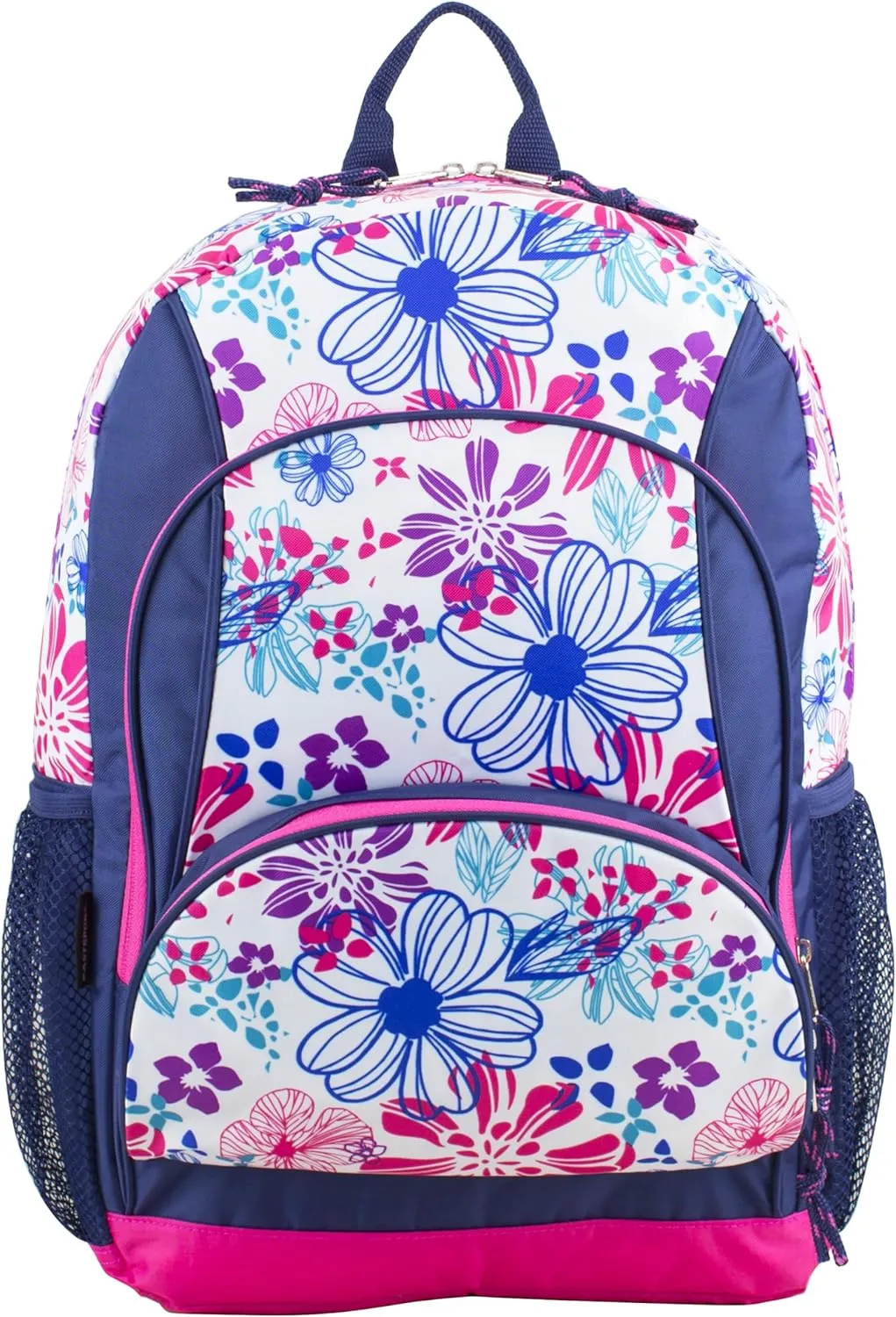 FUEL Laptop Backpack, College Bookbag, Casual Daypack, Multipurpose Bag, Large Compartments - Spring Floral Pink