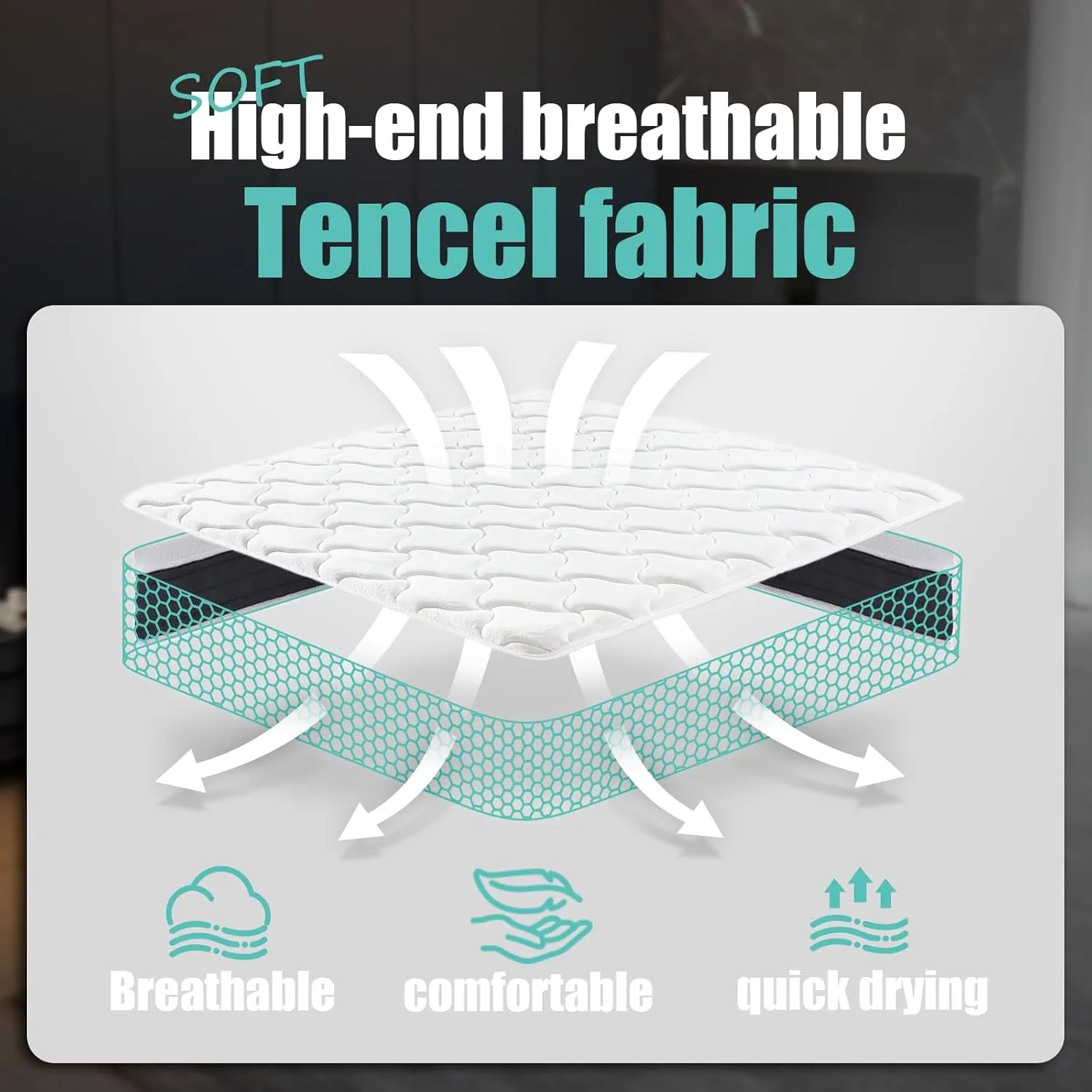 Full Mattress 12 inch Full Size Mattress 75"*54"*12" Healthy Material Soft Comfortable Breathable Four-Sided Reinforcement Quiet Easy to Clean Vacuum Packed
