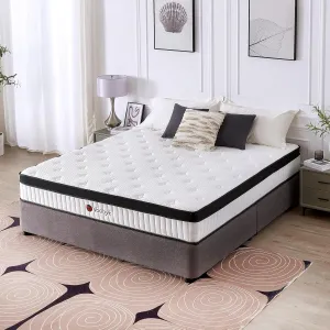 Full Size Mattress, 10 inch Hybrid Full Mattress in a Box, Memory Foam Mattress with Pocket Springs, Pressure Relief & Motion Isolation, CertiPUR-US Certified, Medium Firm