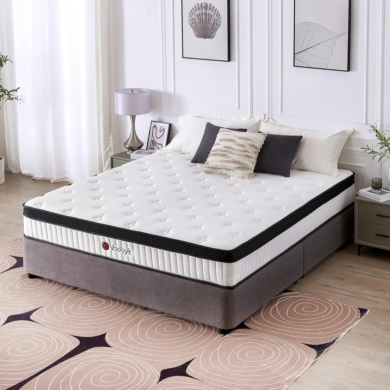Full Size Mattress, 10 inch Hybrid Full Mattress in a Box, Memory Foam Mattress with Pocket Springs, Pressure Relief & Motion Isolation, CertiPUR-US Certified, Medium Firm