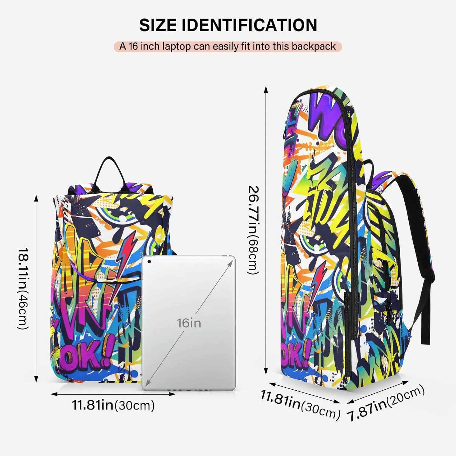 GAIGEO Abstract Waves Blue Sports Bag, Expandable Tennis Stuff, Sandwich Mesh Back, Breathable not Stuffy