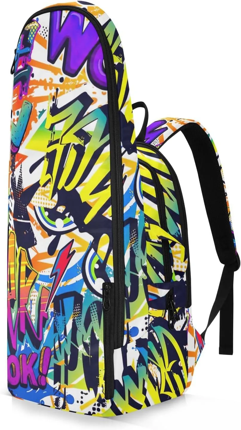 GAIGEO Abstract Waves Blue Sports Bag, Expandable Tennis Stuff, Sandwich Mesh Back, Breathable not Stuffy